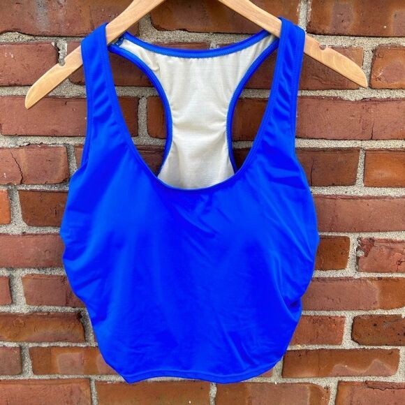 Swimsuits For All Electric Blue Cropped Swimsuit Top - Picture 1 of 3